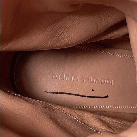 Amina Muaddi Ida Croc-Embossed Leather Booties size 36.5 - Picture 9 of 12